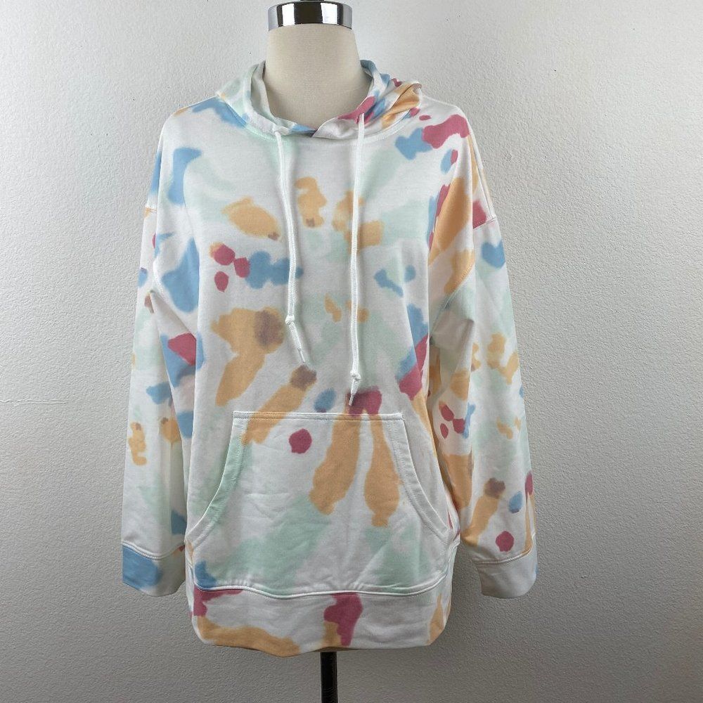Belinda Women's Tie Dye Hoodie Sweatshirt LG NWT